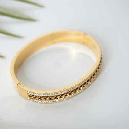 Eterna Dual-Tone Chain Bangle