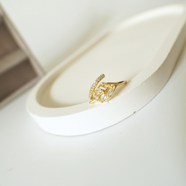 Ashara Golden Bloom Vine Ring|Adjustable