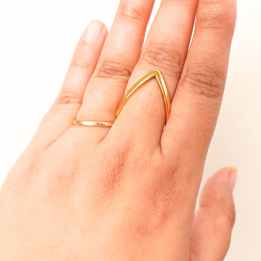 Ashara Chevron Midi Ring