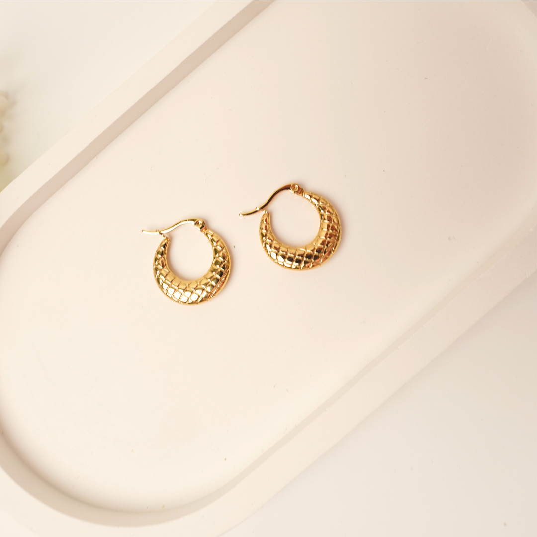 Ashara Woven Gleam Hoops