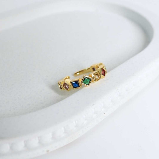 Prism Aura Adjustable Gold-Plated Ring