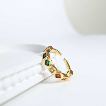 Prism Aura Adjustable Gold-Plated Ring