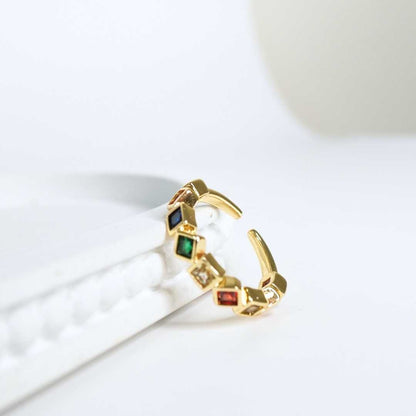 Prism Aura Adjustable Gold-Plated Ring