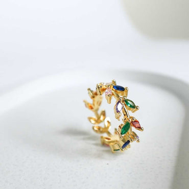 Flora Aura Adjustable Gold-Plated Ring
