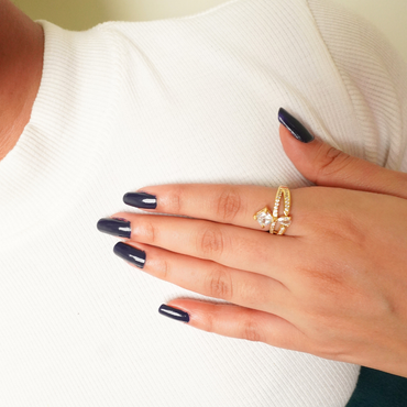 Crown Gem Wrap Ring