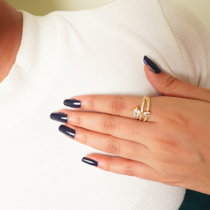 Crown Gem Wrap Ring