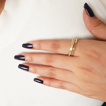 Bamboo Sparkle Stack Ring
