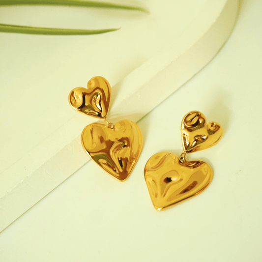 Celeste Double Heart Earrings