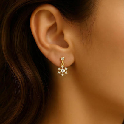 Blossom Drop Ball Back Stud Earrings