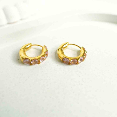 Rosé Glow Hoops – 18K gold-plated stainless steel hoop earrings