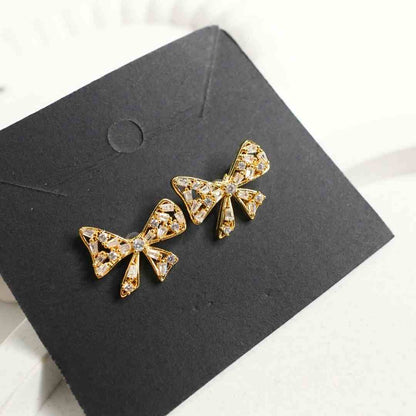 Celeste Bow Crystal Studs