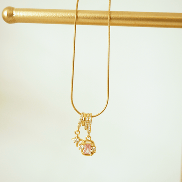 Stardust Blush Pendant Necklace