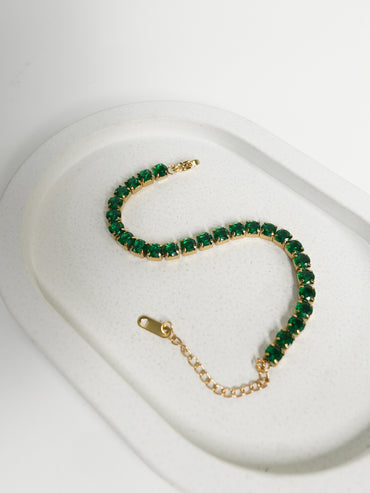 Emerald Bloom Tennis Bracelet