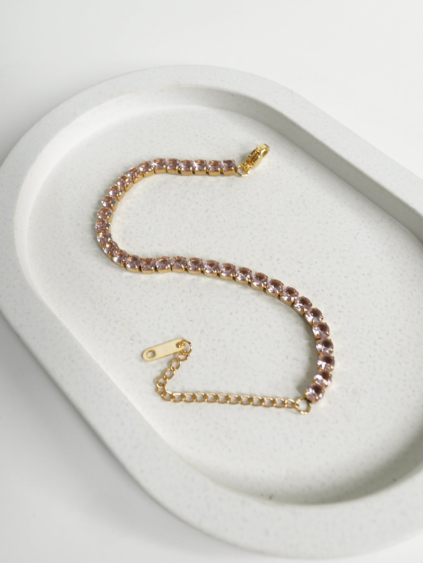 Blush Aura Tennis Bracelet