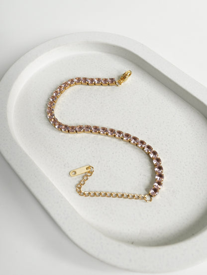 Blush Aura Tennis Bracelet