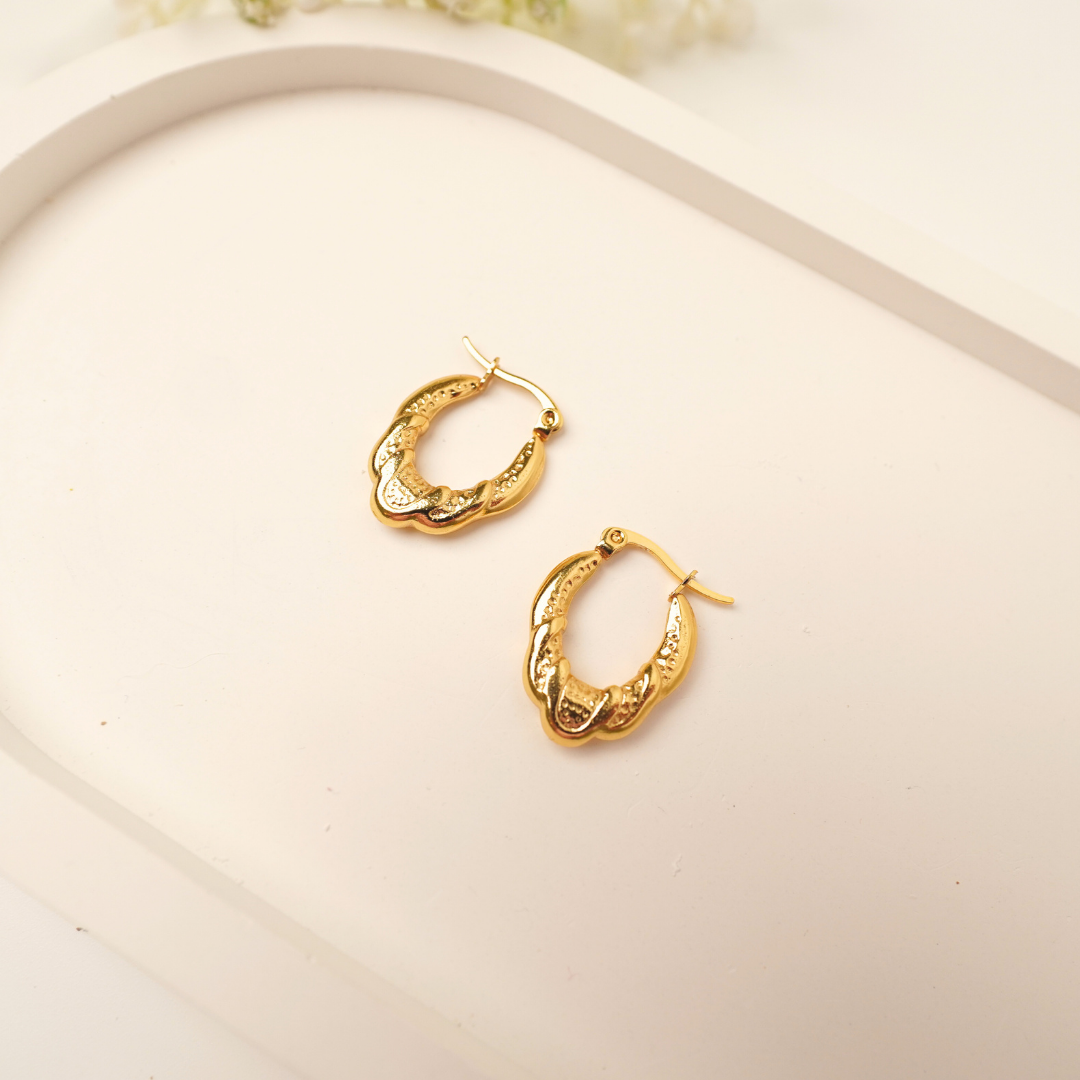Ashara Retro Grit Hoops