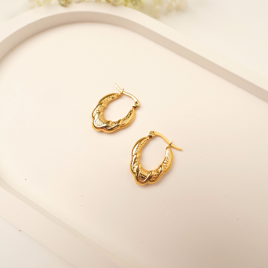 Ashara Retro Grit Hoops