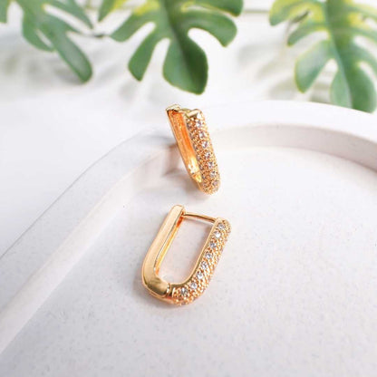 Celeste Spark Hoop Drop Earrings