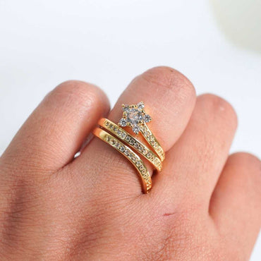 Starlight Glow Adjustable Gold-Plated Ring