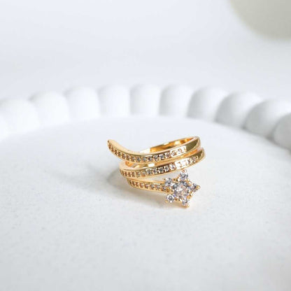 Starlight Glow Adjustable Gold-Plated Ring