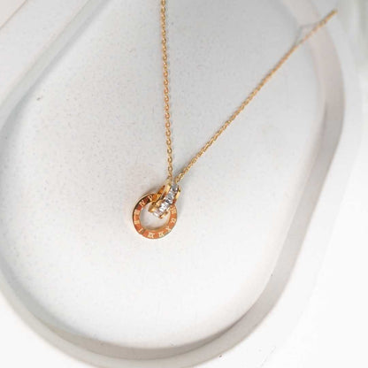 Interlocked Roman Ring Necklace