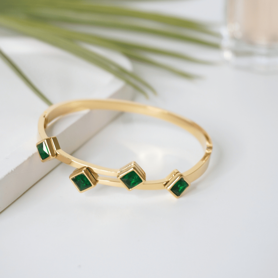 Ashara Emerald Square Bracelet