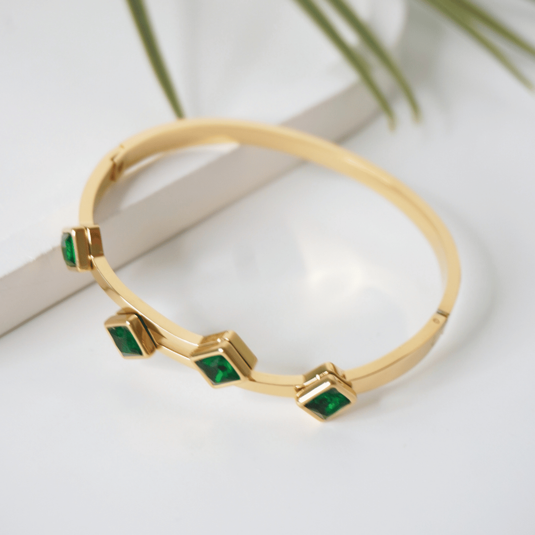 Ashara Emerald Square Bracelet