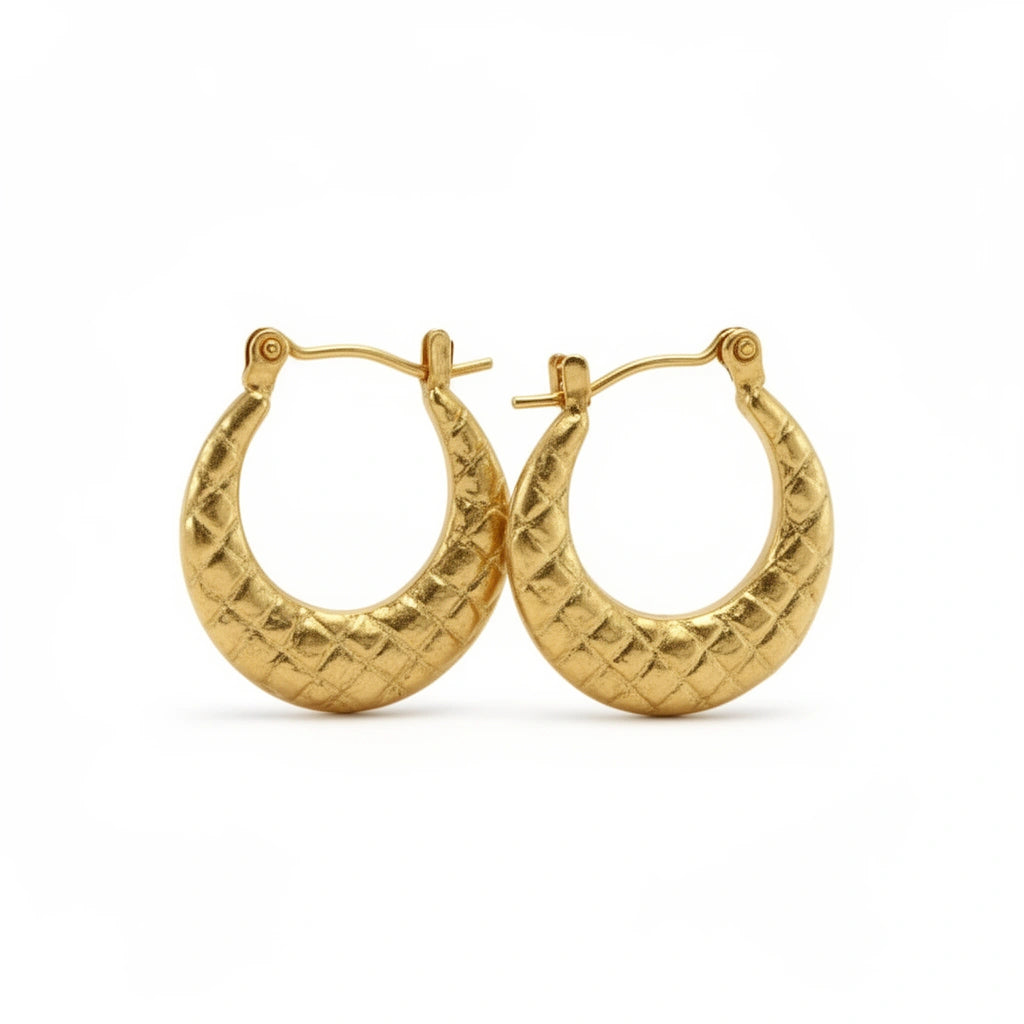 Aurielle Textured Hoop Earrings