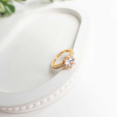 Élan Halo Adjustable Ring – gold-tone stainless steel adjustable ring