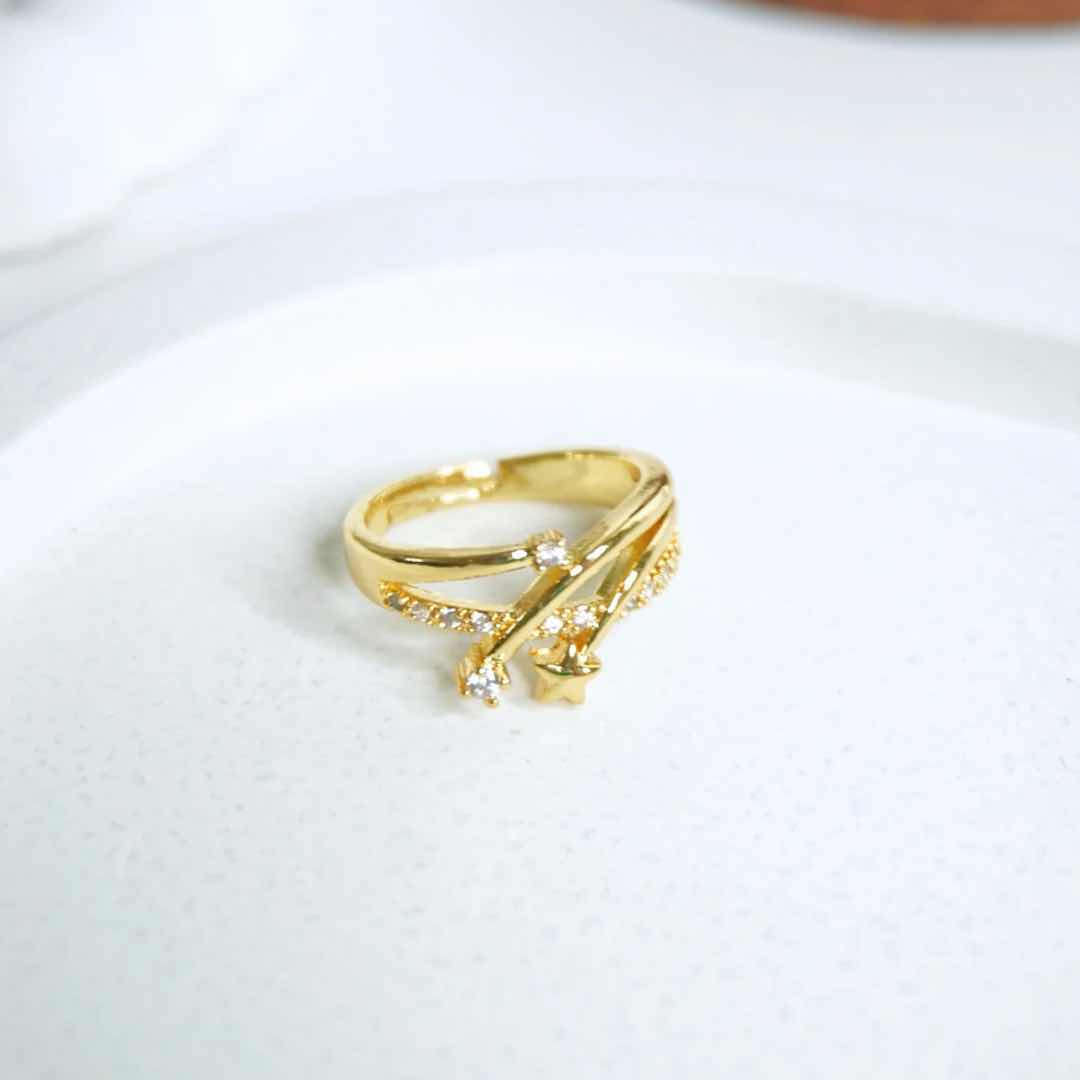 Shooting Star Gold-Plated Ring