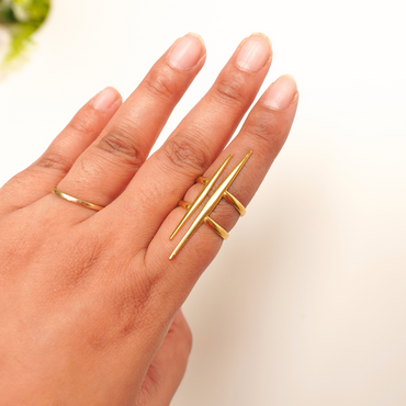 Ashara Triple Spike Statement Ring