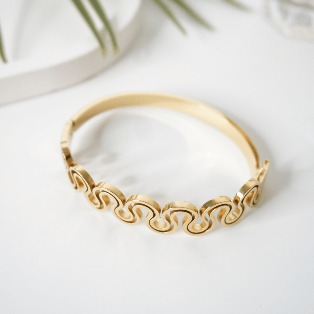 Ashara Golden Wave Bracelet