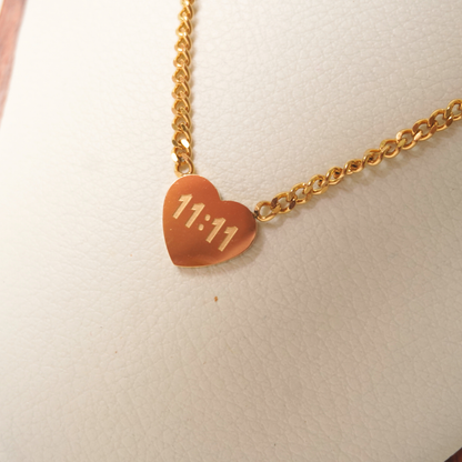 11:11 Necklace | Manifestation Heart Pendant | Ashara Jewels