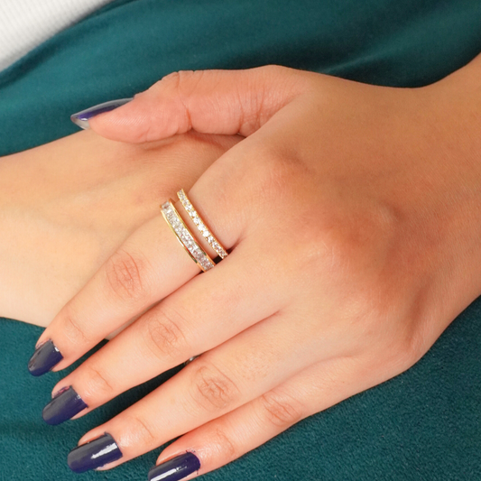 Crystal Curve Duo Ring