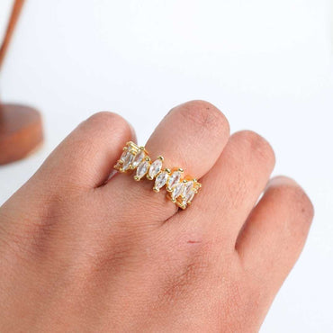 Eternal Spark Adjustable Gold-Plated Ring