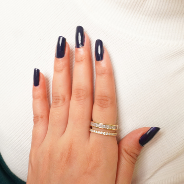 Crystal Curve Duo Ring