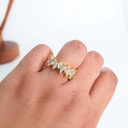Eternal Spark Adjustable Gold-Plated Ring