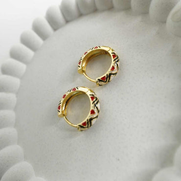 Noir Mosaic Hoops