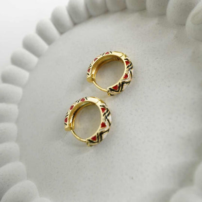 Noir Mosaic Hoops