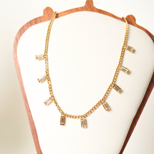 Gilded Glint Necklace – 18K Gold Plated | Ashara Jewels