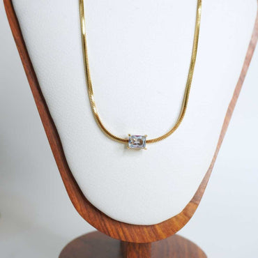 Princess-Cut Crystal Choker