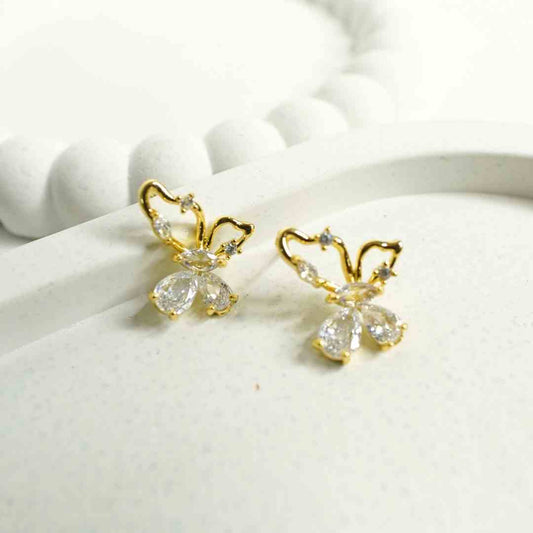 Crystal Butterfly Stud Earrings
