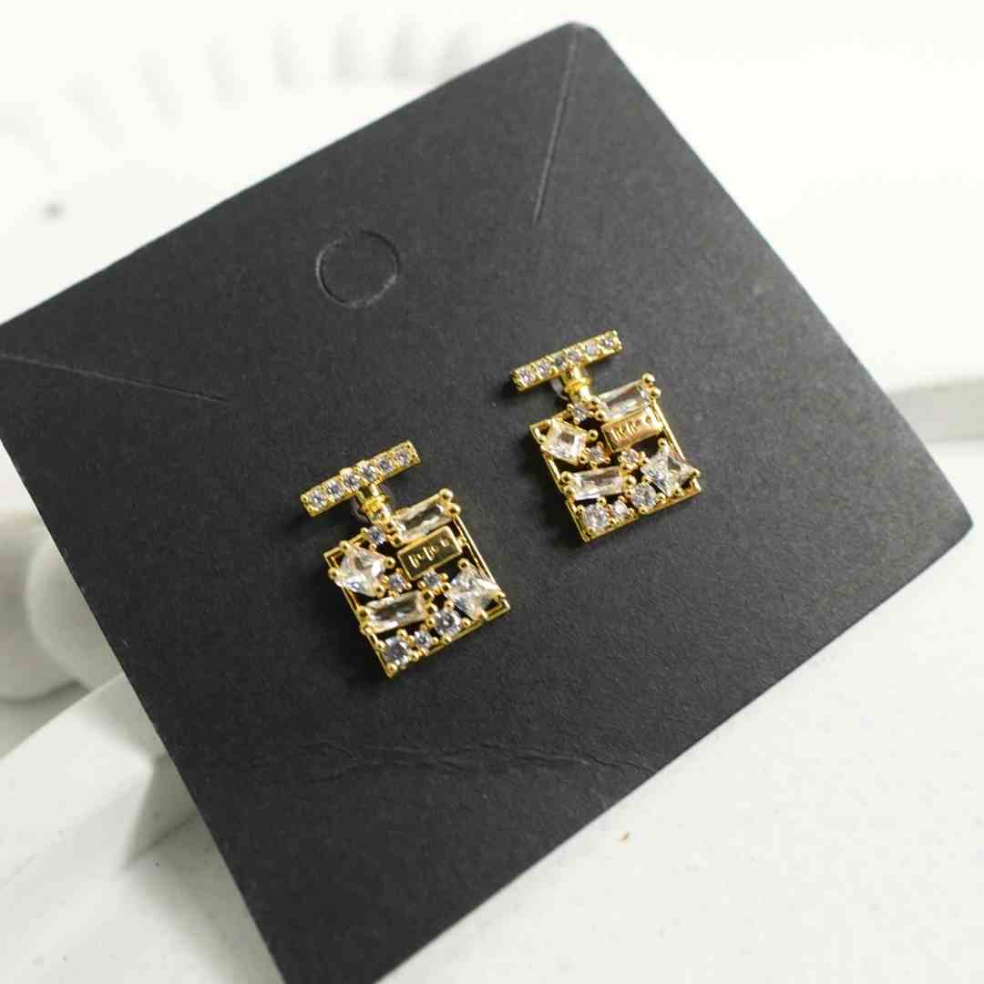 Perfume Bottle Crystal Stud Earrings