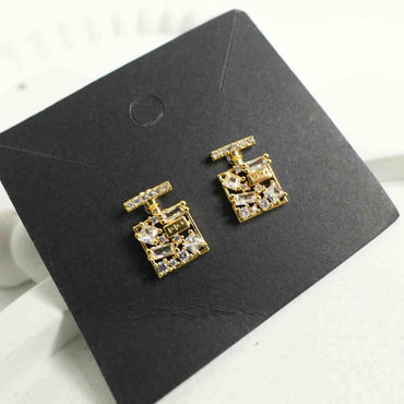 Perfume Bottle Crystal Stud Earrings