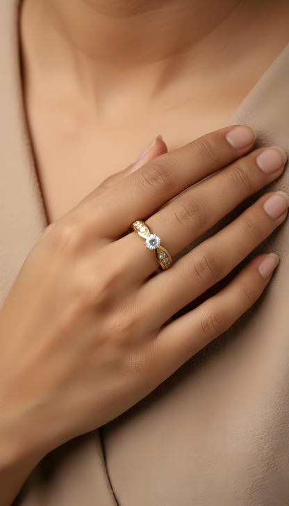 Twisted Solitaire Ring