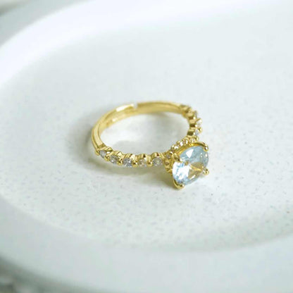 Crystal Glow Solitaire Ring