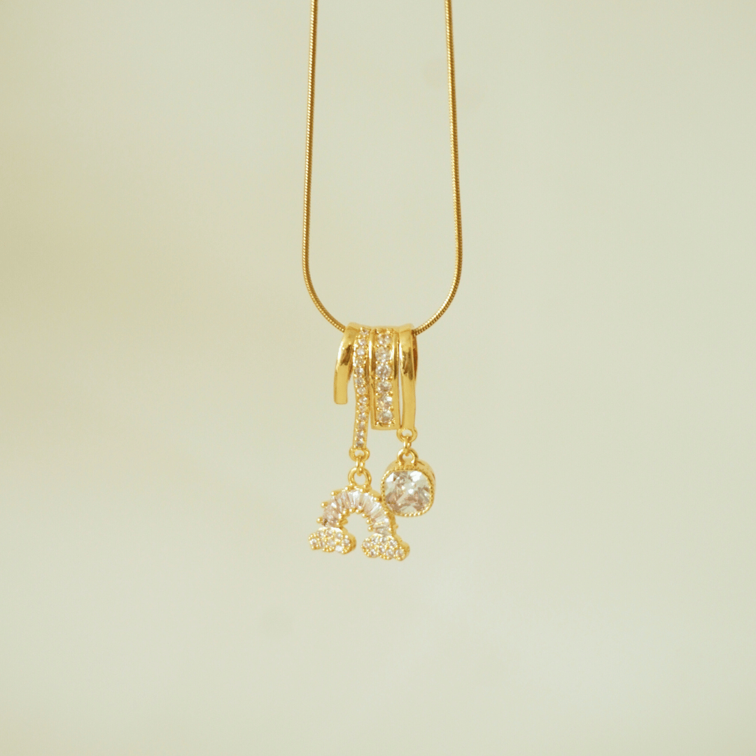 Golden Halo Pendant Necklace
