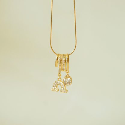 Golden Halo Pendant Necklace