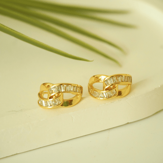 Golden Link Hoop Earrings