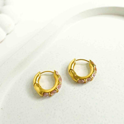 Rosé Glow Hoops